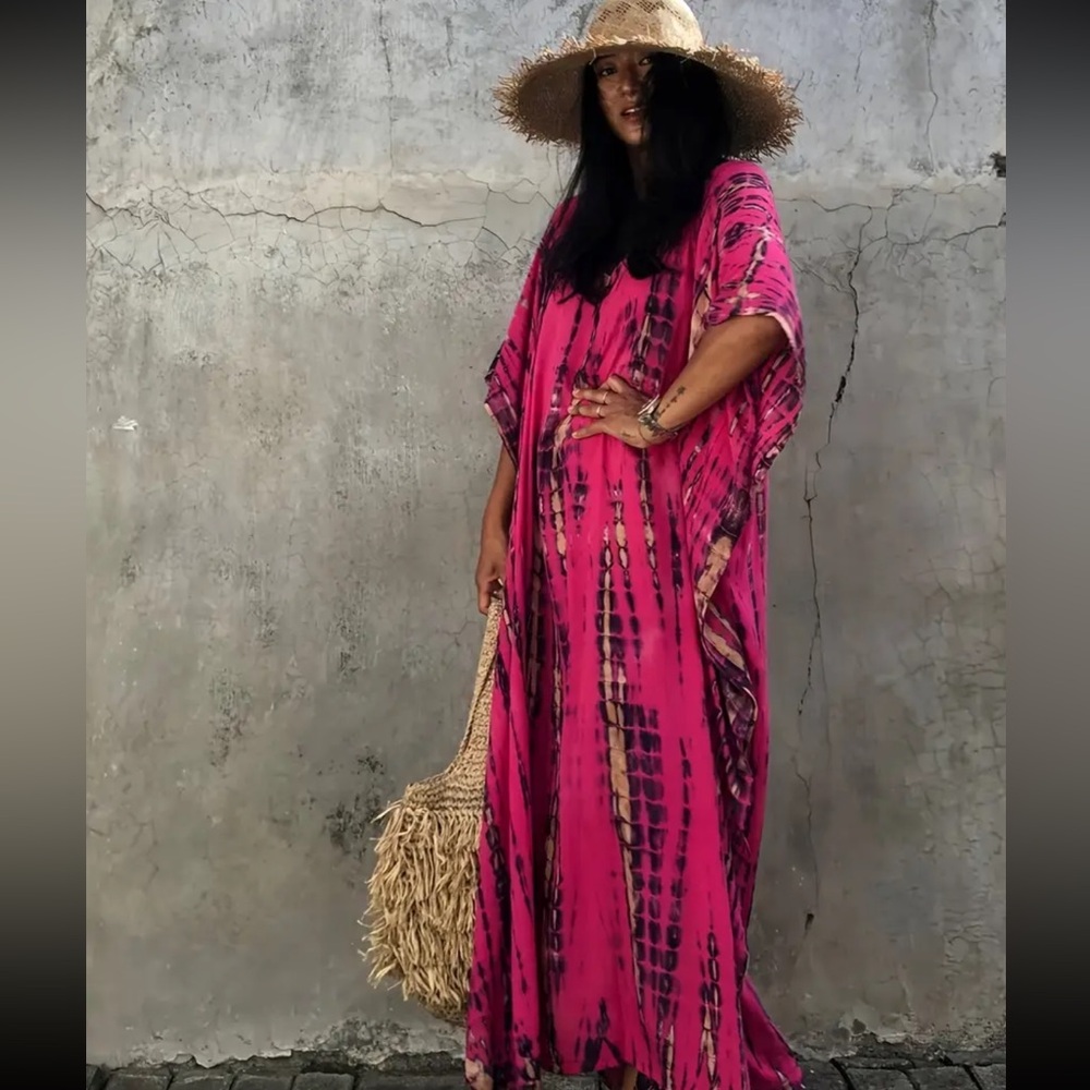 Pink caftan - plus - Picture 11 of 14